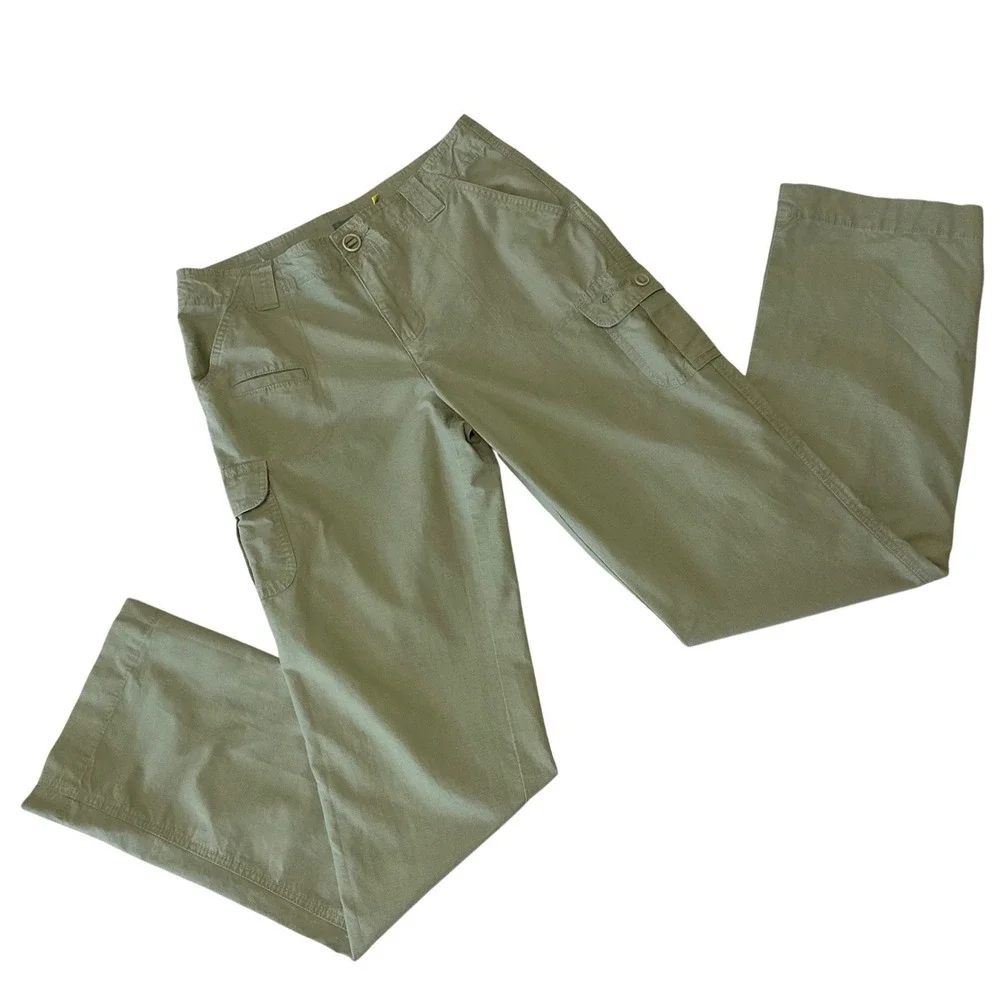 Cabelas Womens Cargo Pants Straight Leg Cotton Tencel Size 4/35